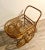 Vintage Rattan French Rivera Drinks Trolley Bar Cart Attributed to Adrien Audoux & Frida Minet C. 1950's For Sale - Image 10 of 11