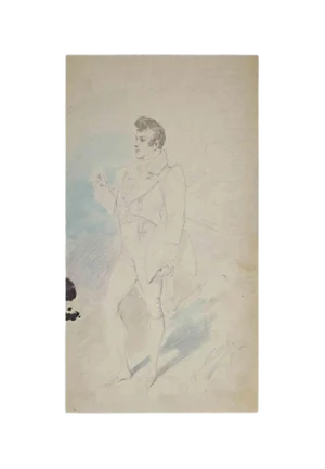 Alfredo Edel, Theatrical Costume, Pencil Drawing, 1895