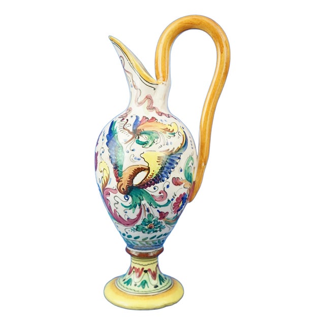 Ceramic Jug from Colonnata Factory Sesto Fiorentino, Italy, Late 1800s For Sale