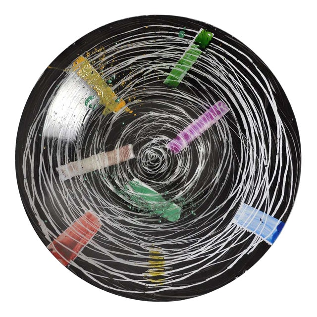 Vintage Hand Painted Plate by Peter Stuhr, Denmark, 2000s For Sale