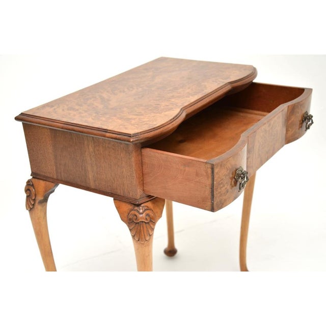 Vintage Burr Walnut Side Table, 1930s For Sale - Image 4 of 10