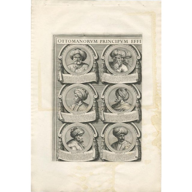 Ottomanorum principum effigies – complete ottoman rulers table, rome c.1700 this impressive and complete multi-sheet...