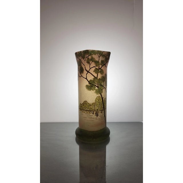 Legras Enameled Glass Vase, 1900s For Sale - Image 11 of 11