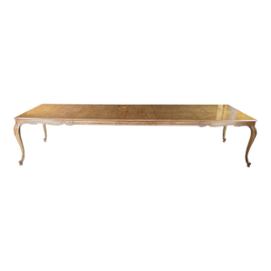 1980s Drexel Heritage French Provincial Oak Parquetry Avalon Extendable Dining Table
