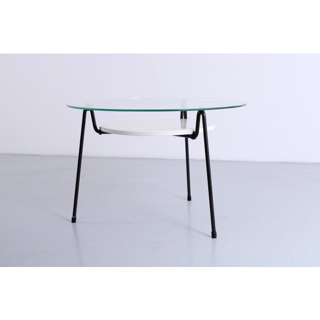 Black Small Model 535 Round Ant Leg Coffee Table by Wim Rietveld for Gispen, 1950s For Sale - Image 8 of 18