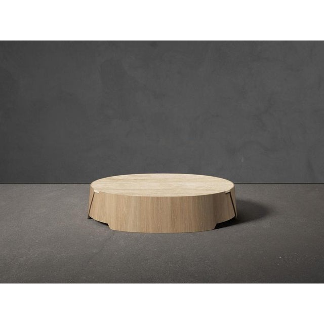 Not Yet Made - Made To Order Large Perianth Table in Oak and Nero Marquina Marble by Haymann Editions For Sale - Image 5 of 7
