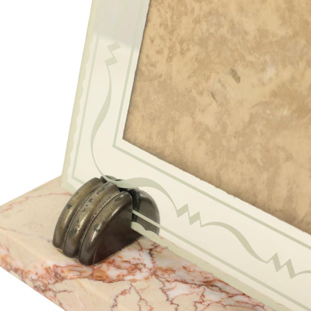 Large Art Deco Marble Photo Frame with Greyhound, 1930s For Sale - Image 10 of 17