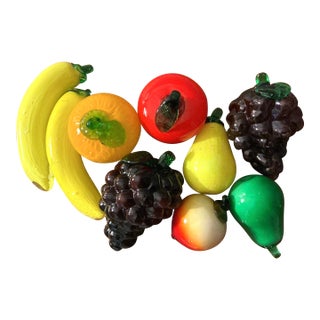 Vintage Italian Murano Style Hand Blown Glass Fruit For Sale