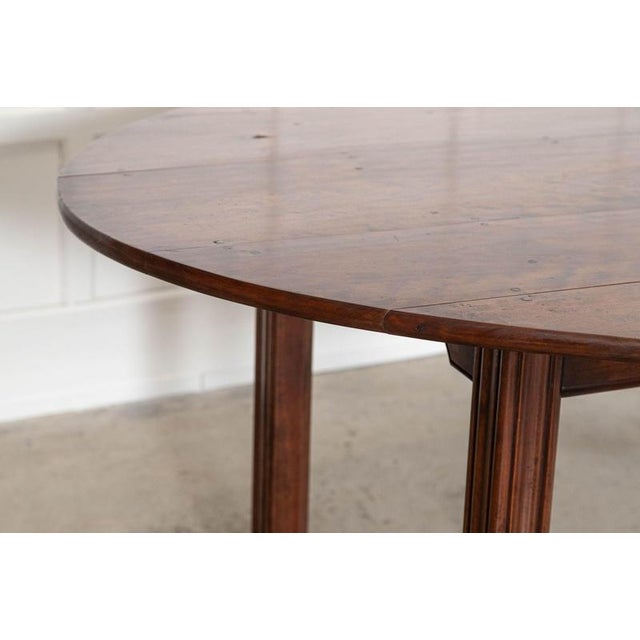 Large English Oval Cherrywood Dining Table, 1890s For Sale - Image 14 of 15