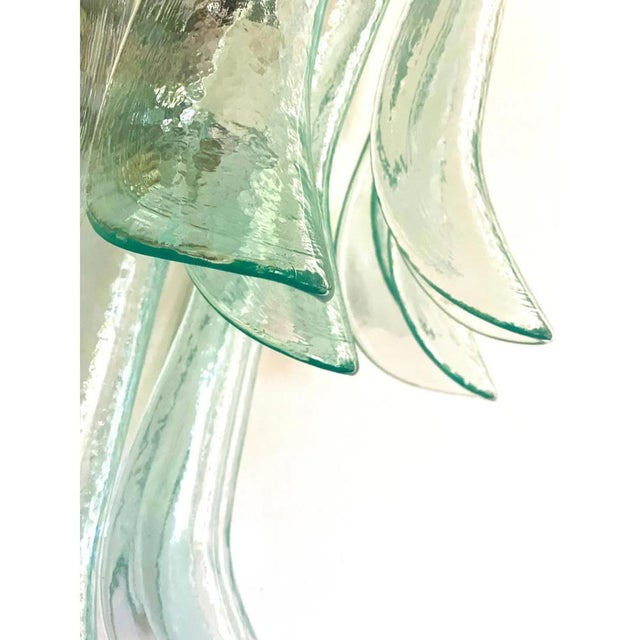 Early 21st Century Italian Murano Glass Selle Sconces with Green Water Hue by Simoeng, Set of 2 For Sale - Image 5 of 13
