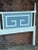 Mid 20th Century Mid-Century Palm Beach Blue Faux Bamboo King Headboard - Newly Painted For Sale - Image 5 of 11