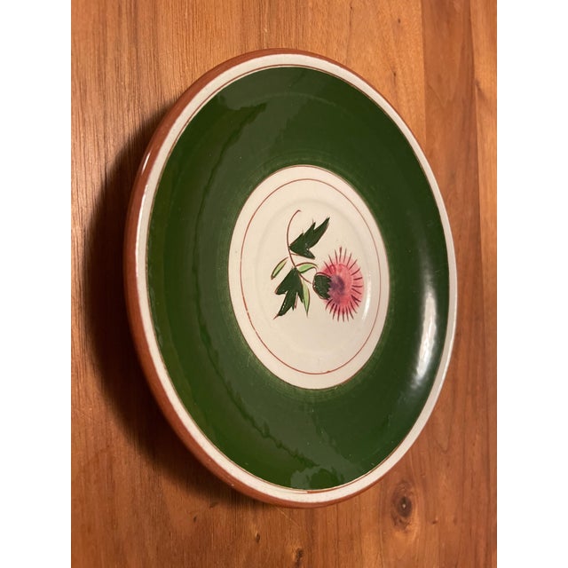 American 1960s Stangl Ceramic Plate Thistle Pattern Salad Plate Dessert Plate For Sale - Image 3 of 5