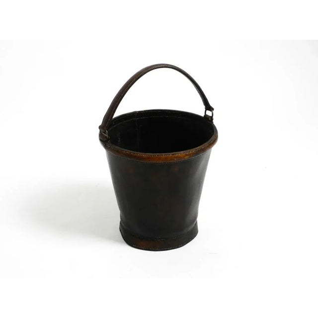Mid-Century Modern Large Mid-Century Modern Paper Basket in Cowhide, 1960s For Sale - Image 3 of 15