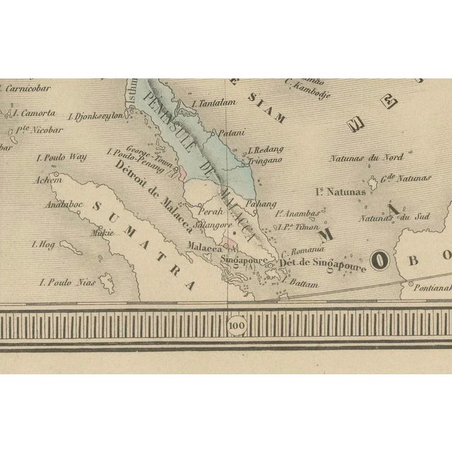 Antique Asia Map Large 19th-Century Engraving with Political Boundaries, 1865 For Sale - Image 6 of 10