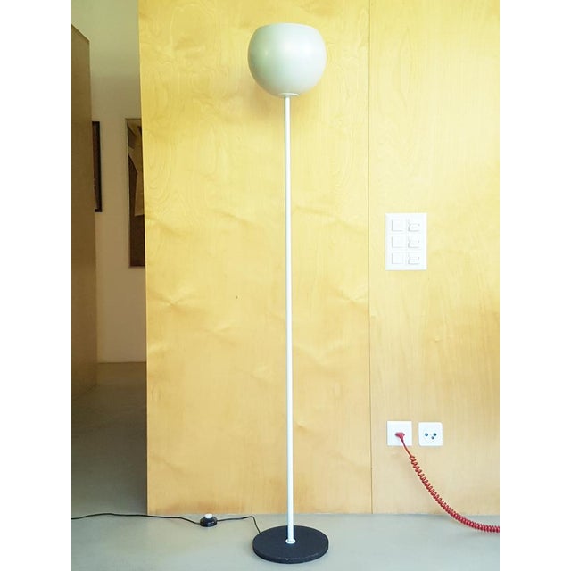 Metal Pearl White and Black Metal Luminator Floor Lamp from Stilnovo, 1960s For Sale - Image 7 of 14