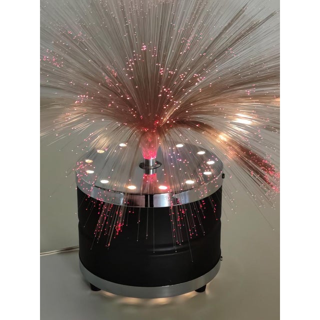 Black Space Age Fiber Optic Table Lamp, 1960s For Sale - Image 8 of 9