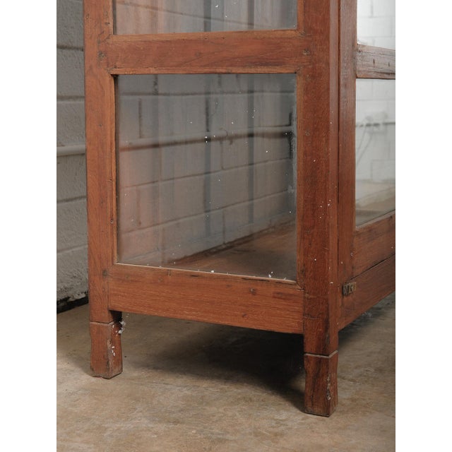 Wooden Glass-Front Display Cupboard Cabinet For Sale In Greensboro - Image 6 of 6