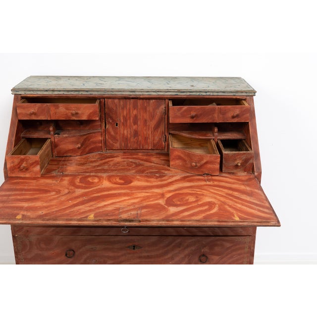 Early 19th Century Swedish Folk Art Secretaire For Sale - Image 10 of 18