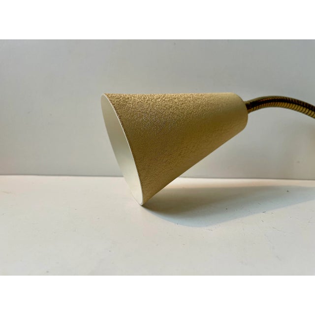 Scandinavian Modern Pastel Yellow Wall Light from E.S. Horn, 1950s For Sale - Image 4 of 8
