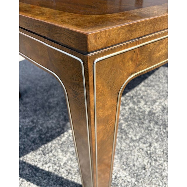 Mid-Century Modern Mid Century Mastercraft Burl Dining Set For Sale - Image 3 of 17