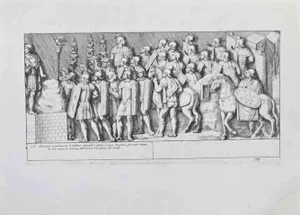 Pietro Santi Bartoli, Emperor Trajan Addressing the Roman Soldiers, 1672