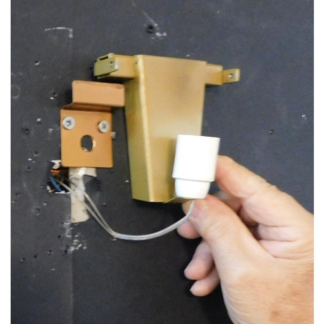 Goldenrod 1960s Golden Shield Sconces, a Pair For Sale - Image 8 of 9