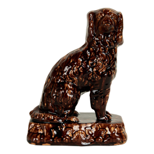 Antique Rockingham Pottery Dog