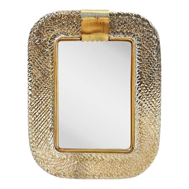 Gold Murano Glass Picture Frame For Sale