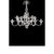 Elegant chandelier in transparent made in Murano glass and chromed metal frame. For classical and modern interiors, a...