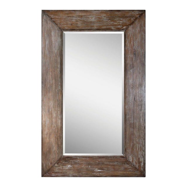 Large Rustic Floor Mirror For Sale