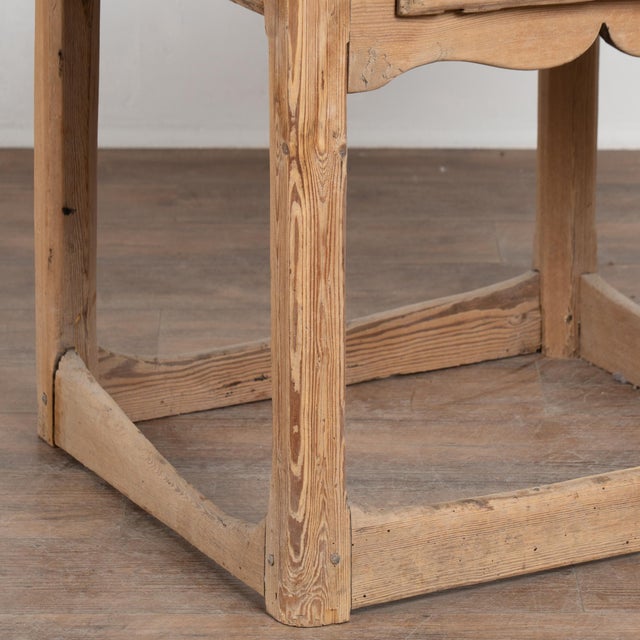 19th Century Rustic Pine Side Table With Single Drawer For Sale - Image 11 of 14