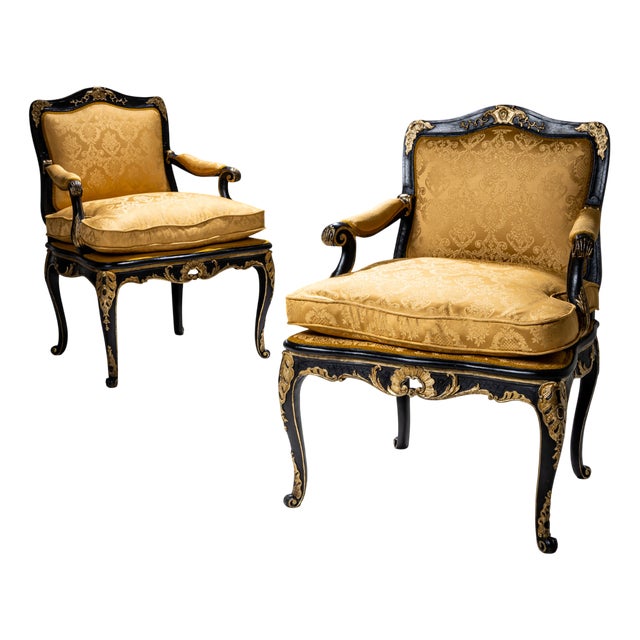 Set of Baroque Armchairs, Mid-18th Century For Sale