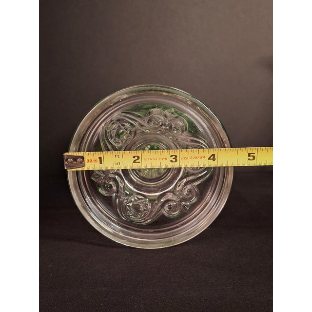 Antique Victorian Emerald Green Glass Kerosene Lamp Clear Star Base Scovill Queen Anne For Sale - Image 15 of 18