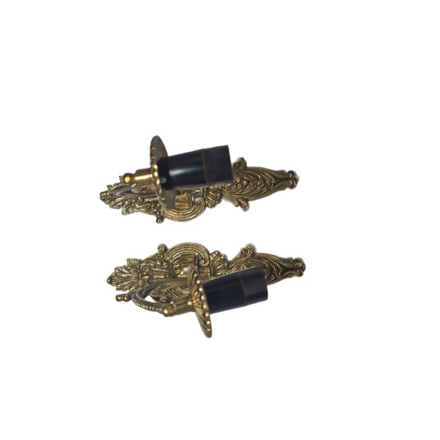 Brown Rococco Style Sconces, Poland, 1970s, Set of 2 For Sale - Image 8 of 14