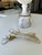 Single Italian Tall Alabaster and Brass Urn Handles Table Lamp For Sale - Image 17 of 18