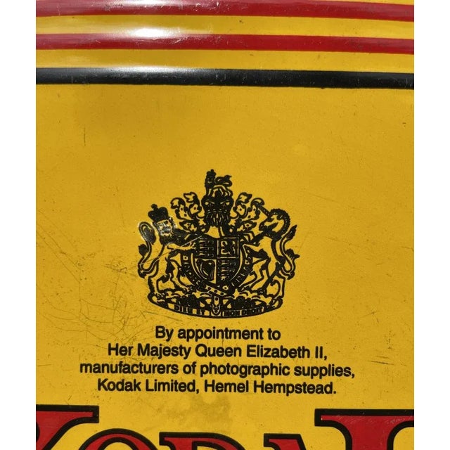 1950s Mid-Century English Kodak Advertising Enamel Sign, 1950s For Sale - Image 5 of 11