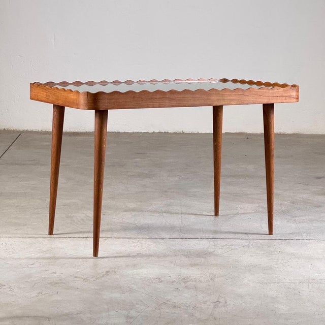 1950s Oak Coffee Table attributed to Paolo Buffa for Permanente Mobili Cantù, Italy, 1950s For Sale - Image 5 of 13