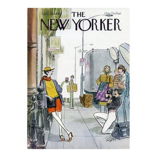 1980 Original New Yorker Magazine Cover by Charles Saxon, April 21, Fashions For Sale