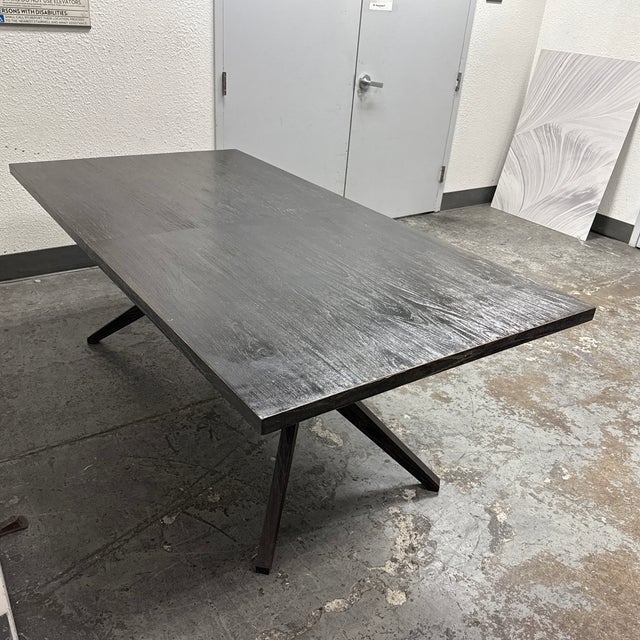 Black Case Furniture for Design Within Reach Cross Extension Table For Sale - Image 8 of 12