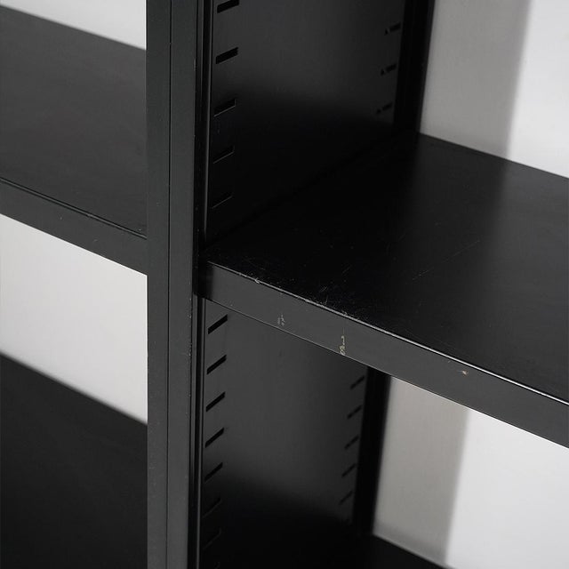 Black Black Metal Bookcase, 1970s For Sale - Image 8 of 16