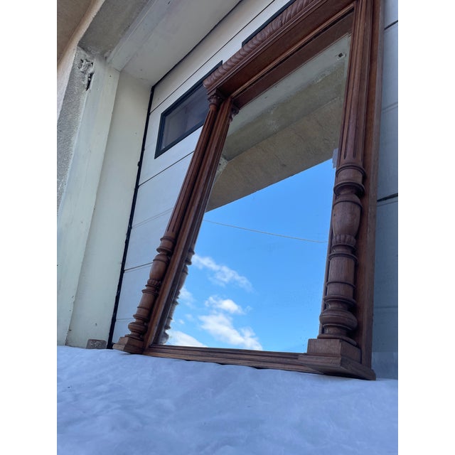 Antique Oak Mirror, 1923 For Sale - Image 15 of 17