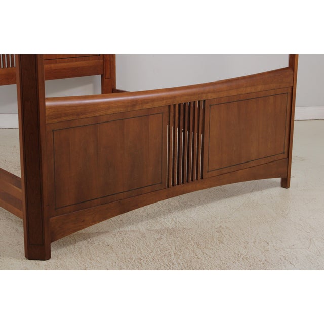 Stickley Cherry 21st Century King Size Canopy Bed For Sale - Image 9 of 18