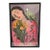 Vibrant Colorful Framed Print of a Woman With a Green Parrot For Sale