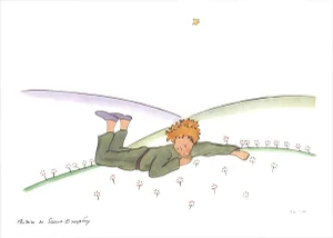 2015 Antoine De Saint Exupery 'The Little Prince Dreaming' Modernism Multicolor,Purple,Green France Lithograph