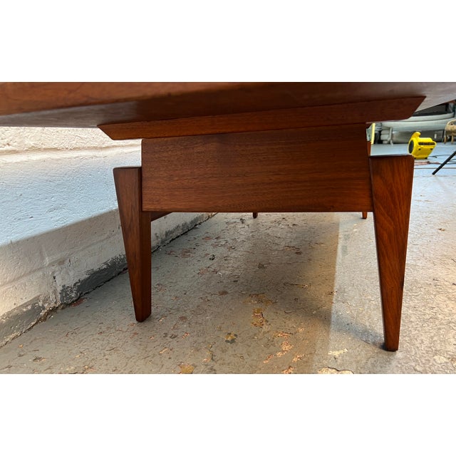 Mid-Century Walnut Coffee Table Attributed to Jens Risom For Sale - Image 13 of 17