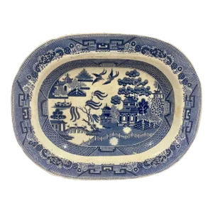 Antique Dewes & Copestake Blue Willow Platter From England - Circa 1895