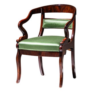 Armchair with Dolphin Motifs, 1800s For Sale