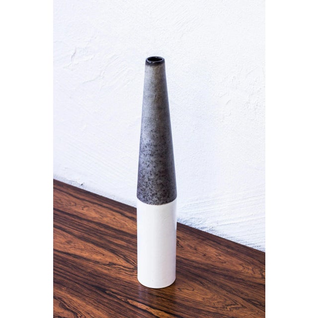Gray Pylon Vase by Ingrid Atterberg for Upsala Ekeby For Sale - Image 8 of 8