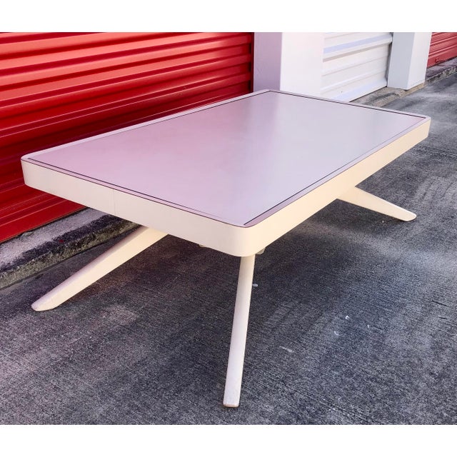 Mid Century Castro Convertible White Coffee & Dining Table For Sale In West Palm - Image 6 of 10