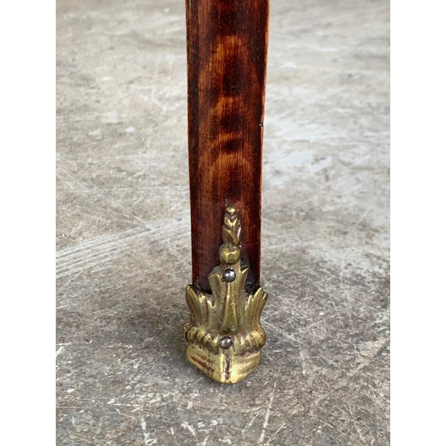 French 19th Century Table Louis XV Style with Floral Marquetry and Gilt Bronze For Sale - Image 14 of 18